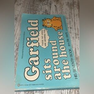Collectible vintage book titled Garfield Sits Around the House #funny #cartoon